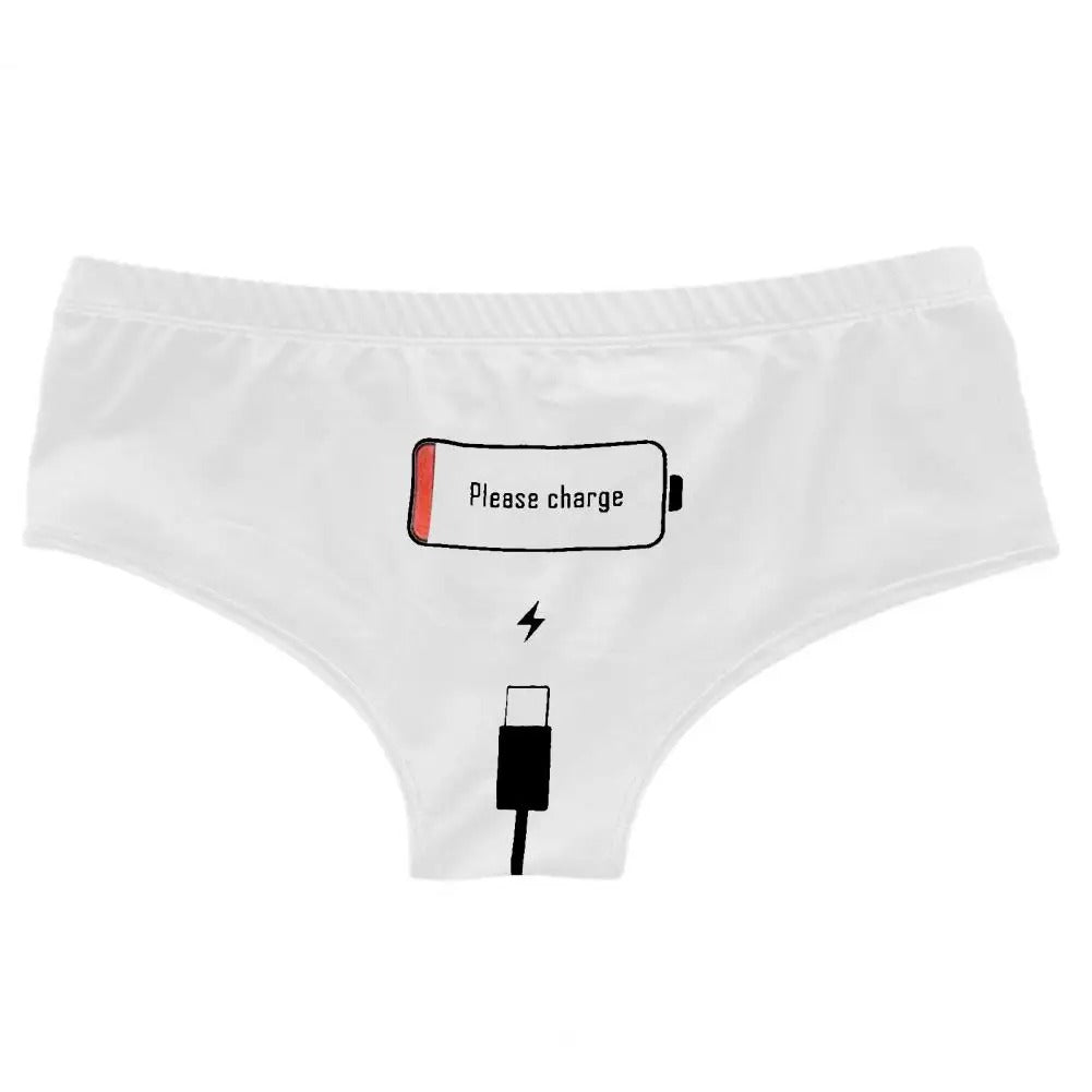 Korean Style Mid Waist Phone Charging Panty