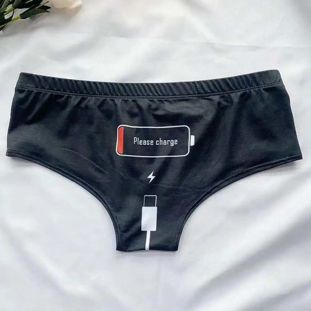 Korean Style Mid Waist Phone Charging Panty