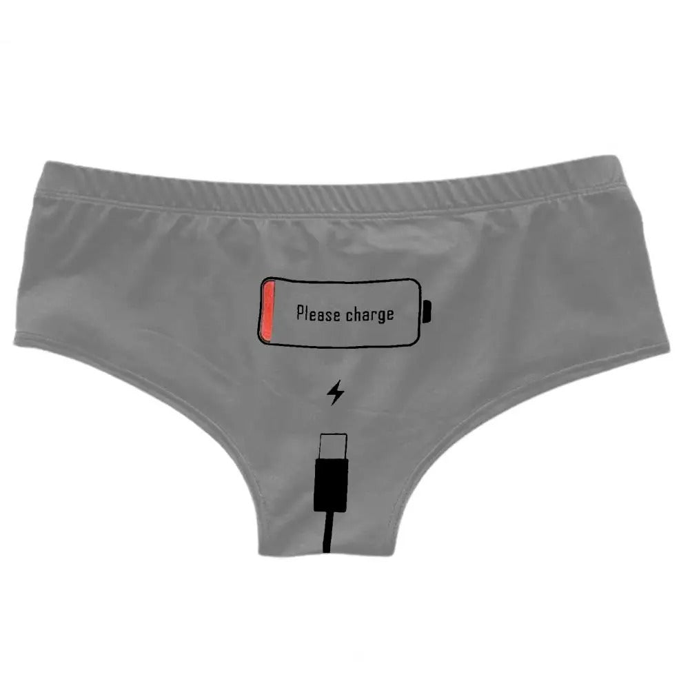 Korean Style Mid Waist Phone Charging Panty